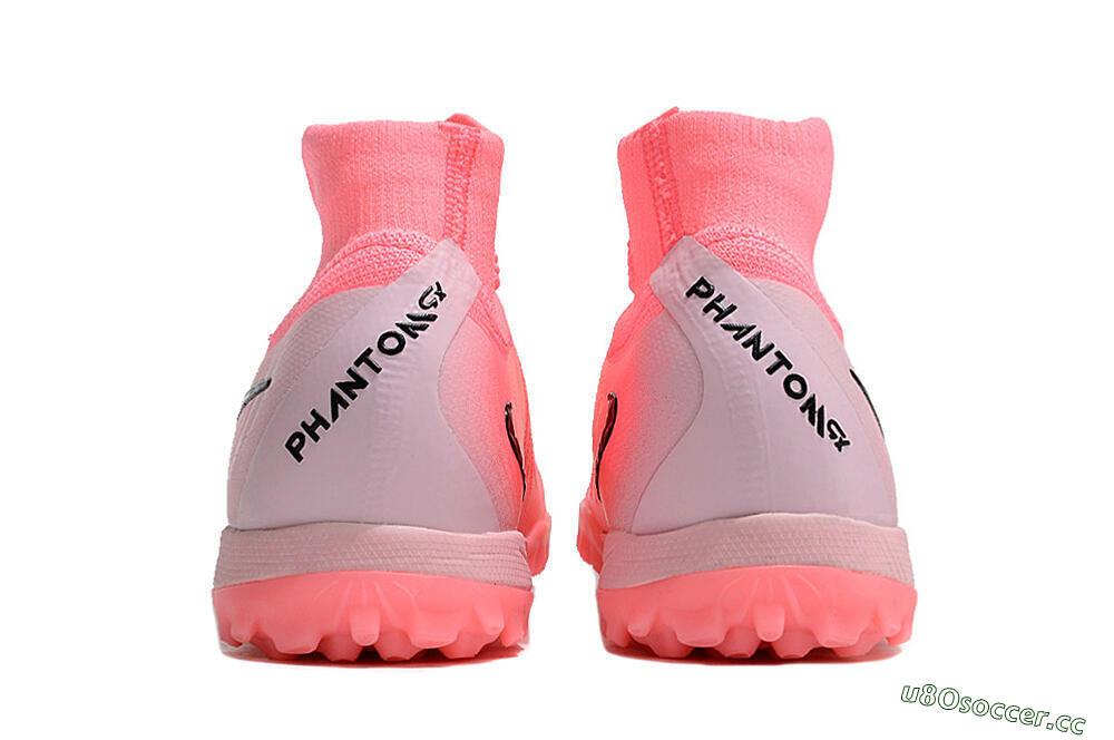 Men's Nike Phantom Luna 2 Elite TF Artificial Turf High-Tops Football Shoes - Pink/Black/White 5