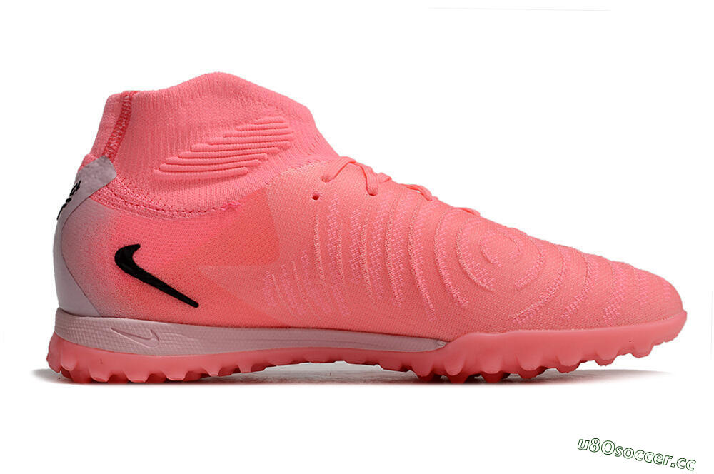 Men's Nike Phantom Luna 2 Elite TF Artificial Turf High-Tops Football Shoes - Pink/Black/White 7