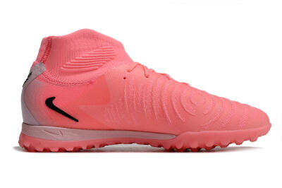 Men's Nike Phantom Luna 2 Elite TF Artificial Turf High-Tops Football Shoes - Pink/Black/White
