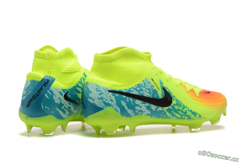 Men's Nike Phantom Luna Elite NU FG Firm Ground High-Tops Football Boots - Yellow/Orange/Black 9