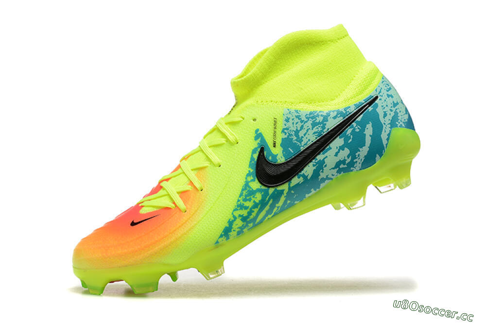 Men's Nike Phantom Luna Elite NU FG Firm Ground High-Tops Football Boots - Yellow/Orange/Black 8