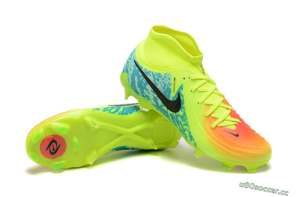 Men's Nike Phantom Luna Elite NU FG Firm Ground High-Tops Football Boots - Yellow/Orange/Black 4