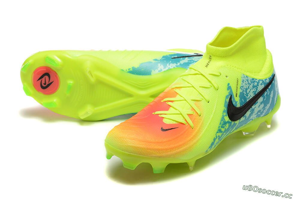 Men's Nike Phantom Luna Elite NU FG Firm Ground High-Tops Football Boots - Yellow/Orange/Black 3