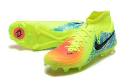 Men's Nike Phantom Luna Elite NU FG Firm Ground High-Tops Football Boots - Yellow/Orange/Black