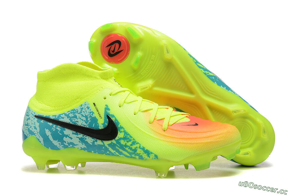 Men's Nike Phantom Luna Elite NU FG Firm Ground High-Tops Football Boots - Yellow/Orange/Black 2