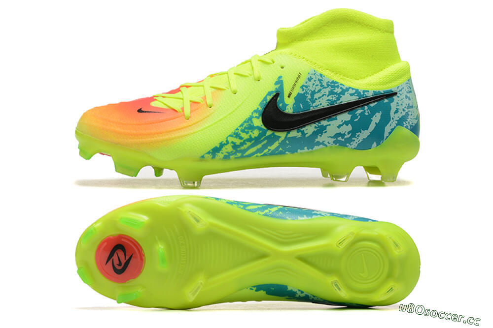 Men's Nike Phantom Luna Elite NU FG Firm Ground High-Tops Football Boots - Yellow/Orange/Black 1