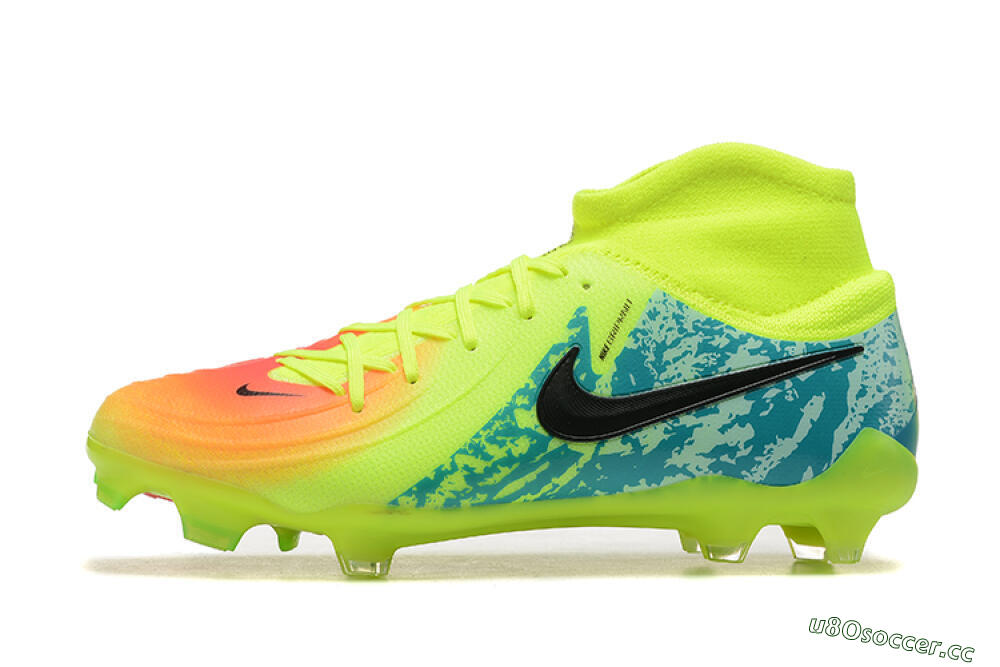 Men's Nike Phantom Luna Elite NU FG Firm Ground High-Tops Football Boots - Yellow/Orange/Black 0