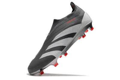 Men's Adidas Predator Accuracy+ FG Firm Ground Low-Tops Football Boots - Brown/Silver/Red