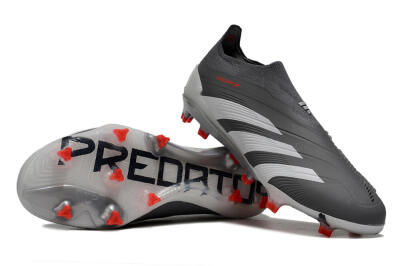 Men's Adidas Predator Accuracy+ FG Firm Ground Low-Tops Football Boots - Brown/Silver/Red