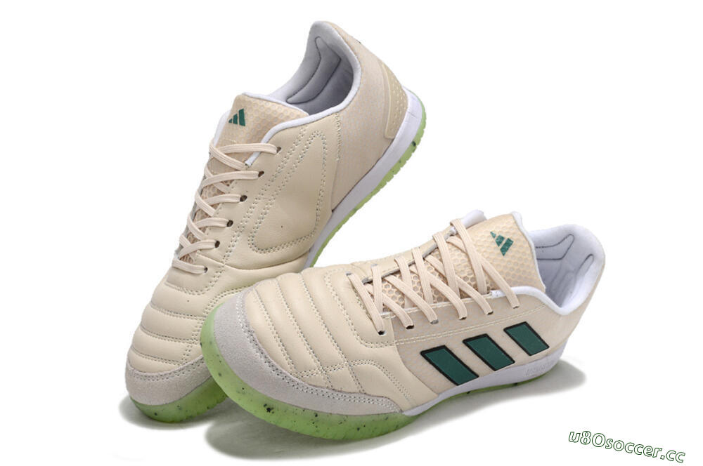 Men's Adidas Top Sala FG Indoor & Futsal Low-Tops Football Shoes - Grey/Green 3