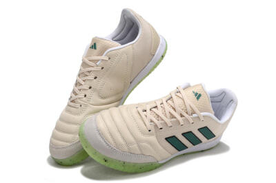 Men's Adidas Top Sala FG Indoor & Futsal Low-Tops Football Shoes - Grey/Green
