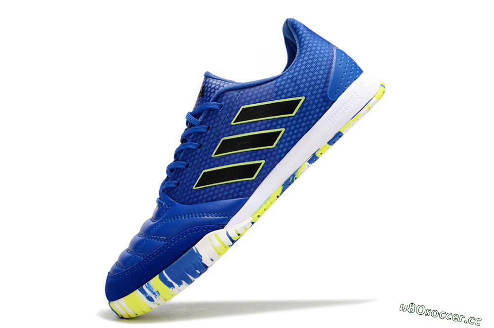 Men's Adidas Top Sala FG Indoor & Futsal Low-Tops Football Shoes - Blue/Black/Yellow 4