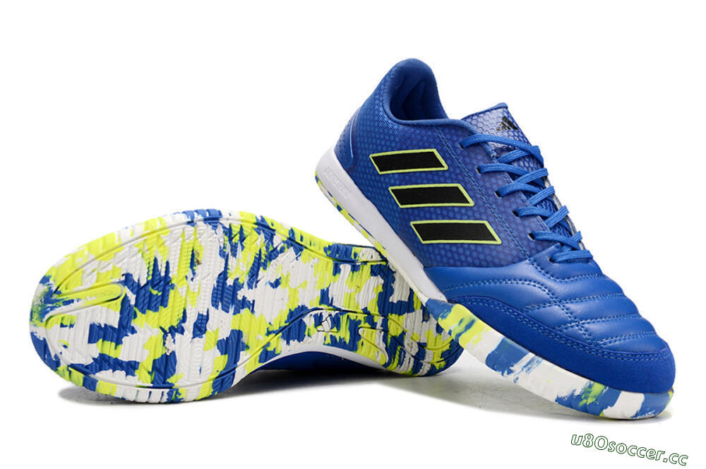 Men's Adidas Top Sala FG Indoor & Futsal Low-Tops Football Shoes - Blue/Black/Yellow 1