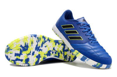 Men's Adidas Top Sala FG Indoor & Futsal Low-Tops Football Shoes - Blue/Black/Yellow