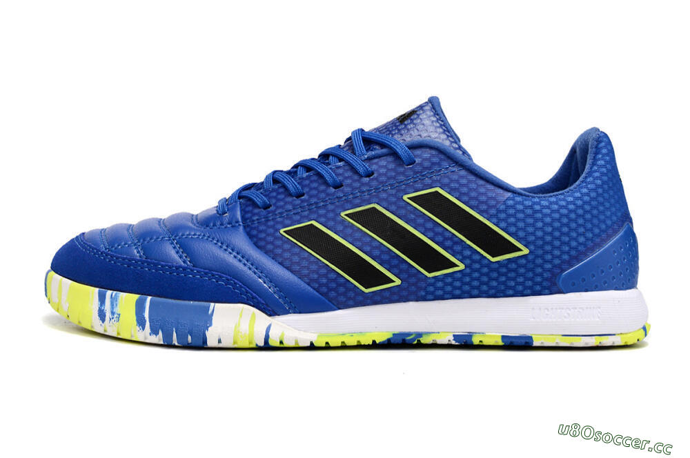 Men's Adidas Top Sala FG Indoor & Futsal Low-Tops Football Shoes - Blue/Black/Yellow 0