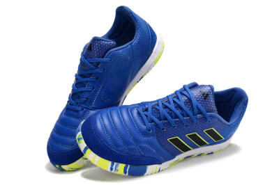 Men's Adidas Top Sala FG Indoor & Futsal Low-Tops Football Shoes - Blue/Black/Yellow