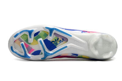 Unisex Nike Air Zoom Mercurial Vapor 15 Elite FG Firm Ground Low-Tops Football Boots - White/Rainbow