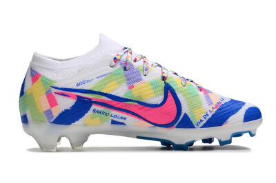 Unisex Nike Air Zoom Mercurial Vapor 15 Elite FG Firm Ground Low-Tops Football Boots - White/Rainbow