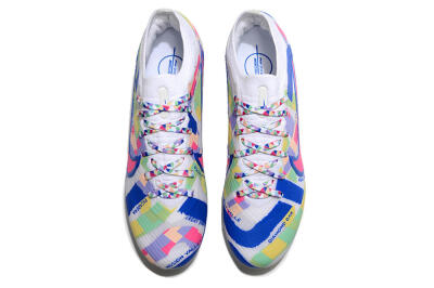 Unisex Nike Air Zoom Mercurial Vapor 15 Elite FG Firm Ground Low-Tops Football Boots - White/Rainbow