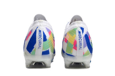 Unisex Nike Air Zoom Mercurial Vapor 15 Elite FG Firm Ground Low-Tops Football Boots - White/Rainbow