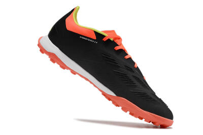 Men's Adidas Predator 24 Elite TF Artificial Turf Low-Tops Football Shoes - Black/White/Orange