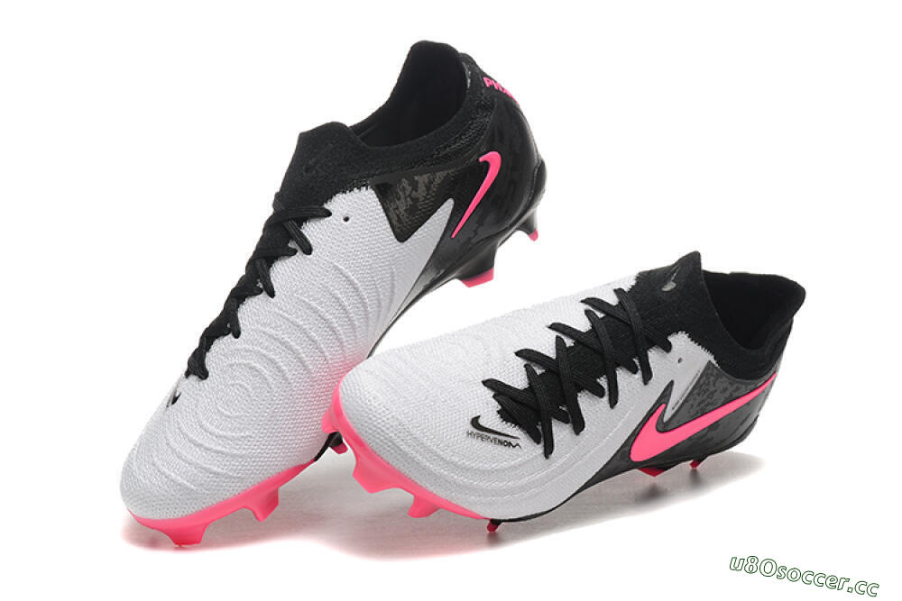 Men's Nike Phantom Luna Elite NU FG Firm Ground Low-Tops Football Boots - White/Black/Pink 6