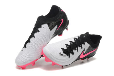 Men's Nike Phantom Luna Elite NU FG Firm Ground Low-Tops Football Boots - White/Black/Pink