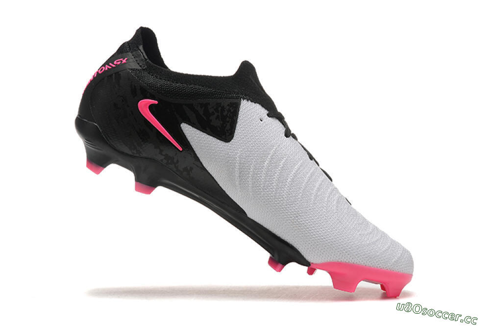 Men's Nike Phantom Luna Elite NU FG Firm Ground Low-Tops Football Boots - White/Black/Pink 7