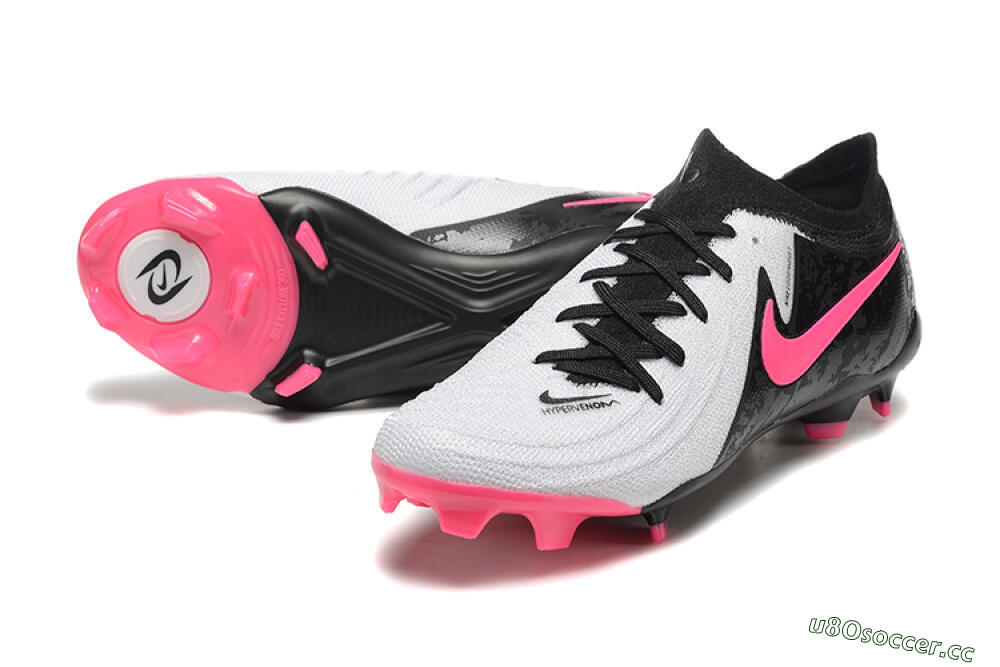 Men's Nike Phantom Luna Elite NU FG Firm Ground Low-Tops Football Boots - White/Black/Pink 3