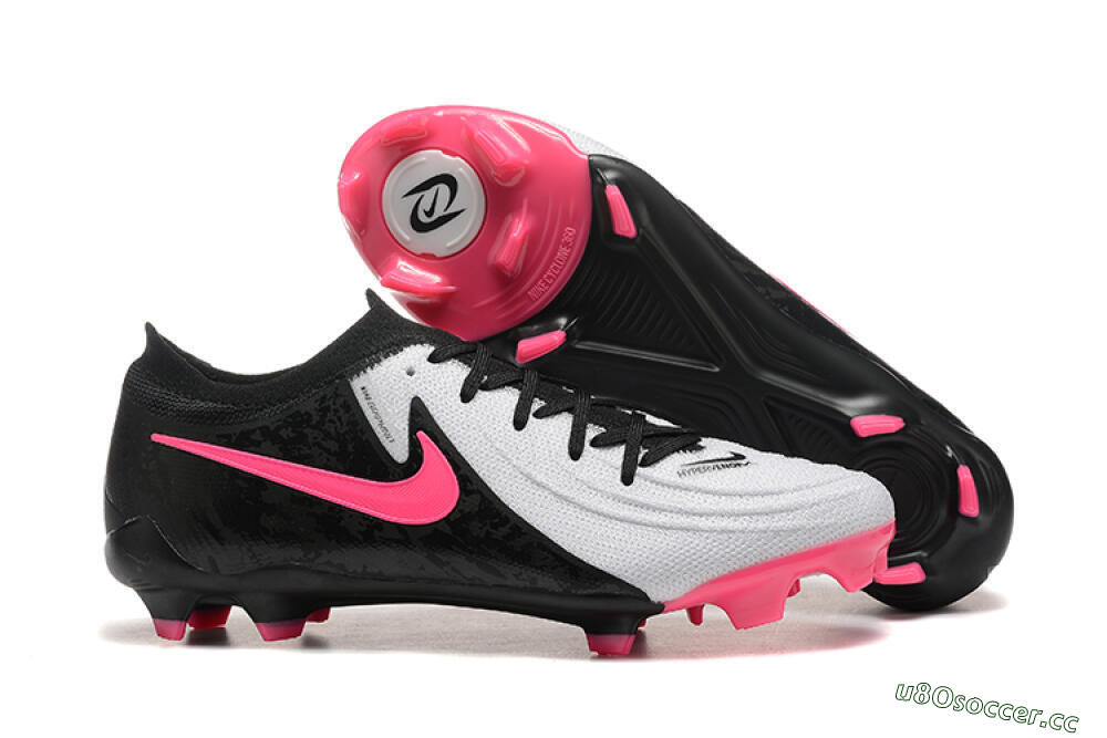 Men's Nike Phantom Luna Elite NU FG Firm Ground Low-Tops Football Boots - White/Black/Pink 2