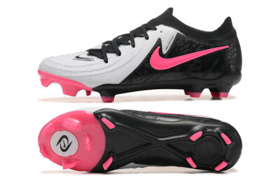 Men's Nike Phantom Luna Elite NU FG Firm Ground Low-Tops Football Boots - White/Black/Pink