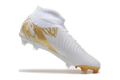 Men's Nike Phantom Luna Elite NU FG Firm Ground High-Tops Football Boots - White/Gold