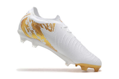 Men's Nike Phantom Luna Elite NU FG Firm Ground Low-Tops Football Boots - White/Gold