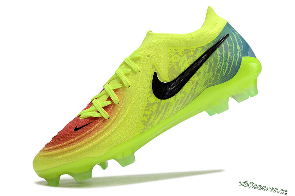 Men's Nike Phantom Luna Elite NU FG Firm Ground Low-Tops Football Boots - Yellow/Black/Orange 5