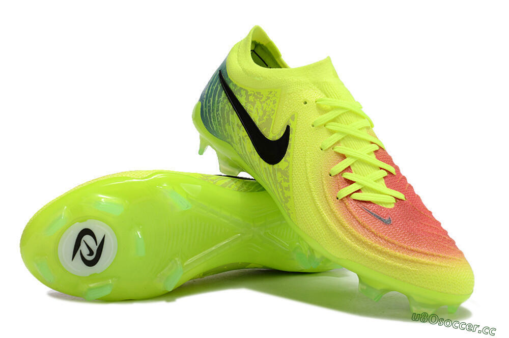 Men's Nike Phantom Luna Elite NU FG Firm Ground Low-Tops Football Boots - Yellow/Black/Orange 3