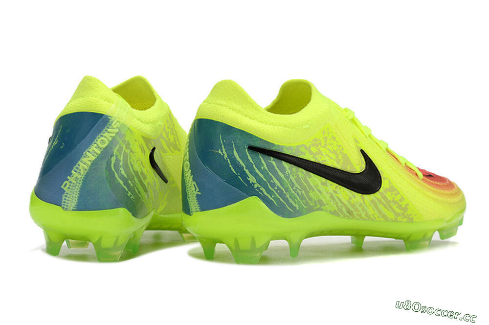 Men's Nike Phantom Luna Elite NU FG Firm Ground Low-Tops Football Boots - Yellow/Black/Orange 6