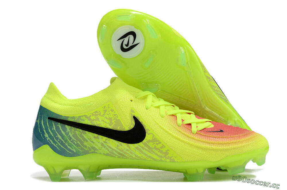 Men's Nike Phantom Luna Elite NU FG Firm Ground Low-Tops Football Boots - Yellow/Black/Orange 2