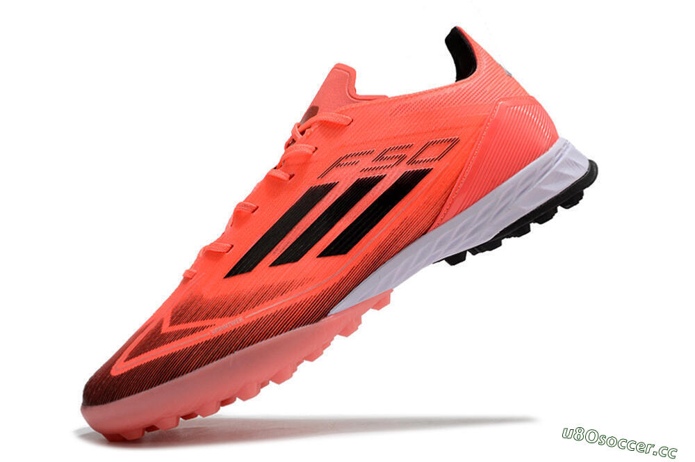 Men's Adidas F50 Adizero TF Artificial Turf Low-Tops Football Shoes - Red/Black/White 5