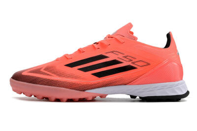 Men's Adidas F50 Adizero TF Artificial Turf Low-Tops Football Shoes - Red/Black/White
