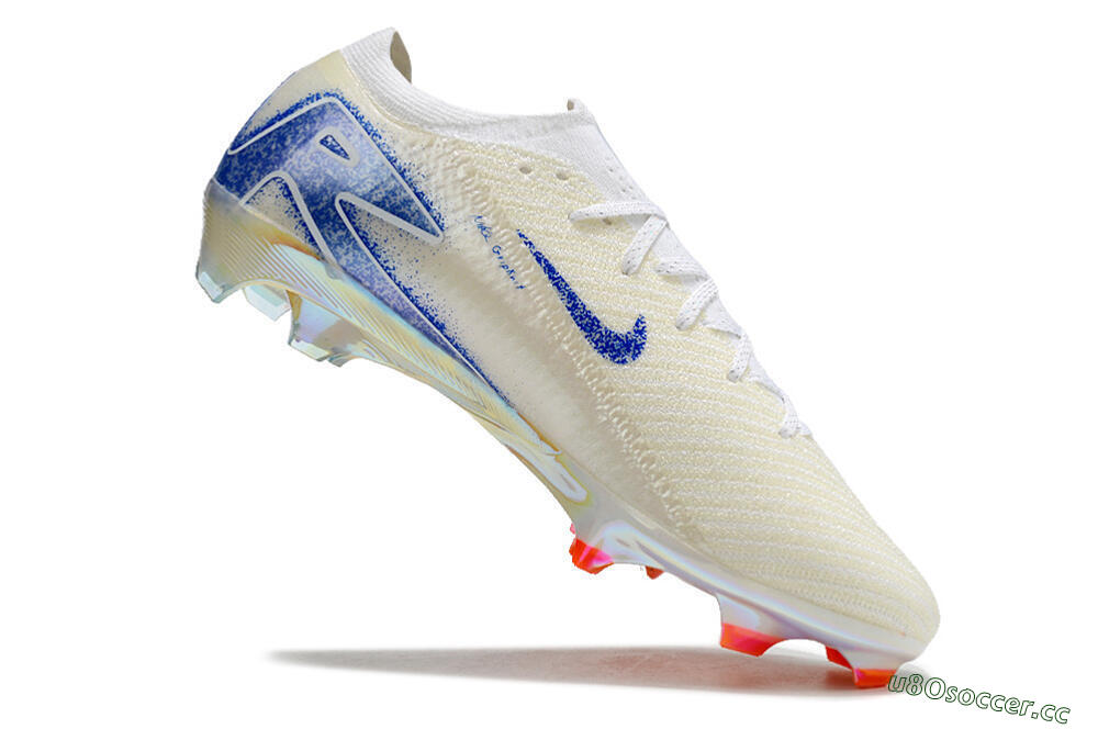 Unisex Nike Air Zoom Mercurial Vapor 16 Elite FG Firm Ground Low-Tops Football Boots - Beige/Blue/Orange 4