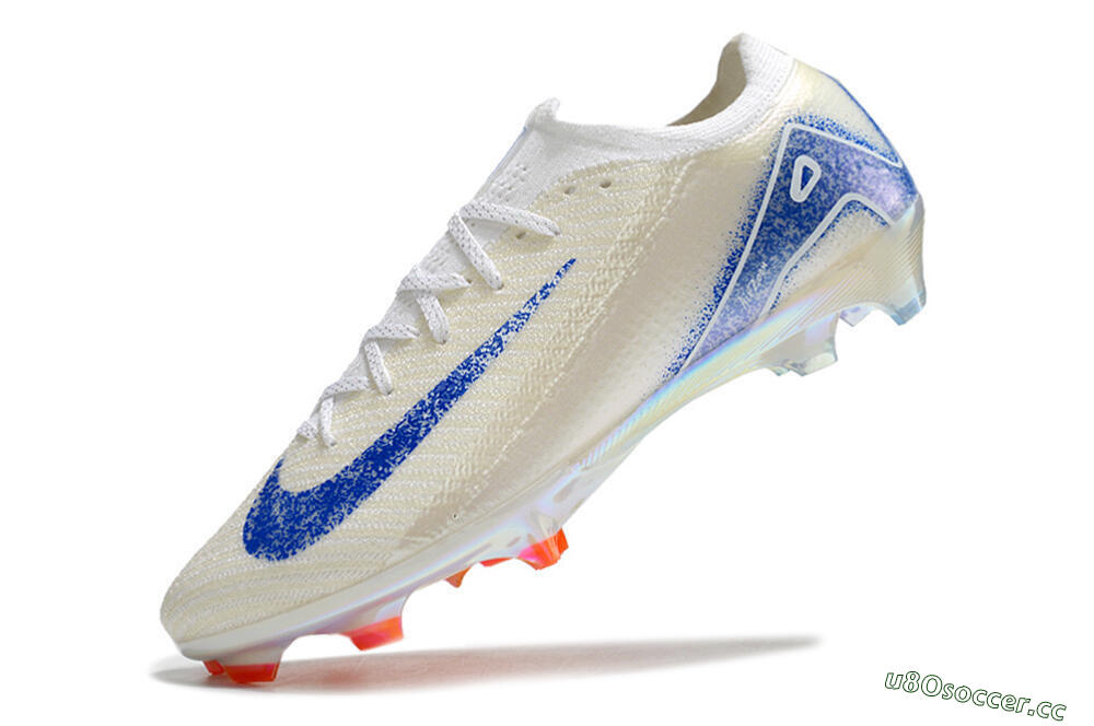 Unisex Nike Air Zoom Mercurial Vapor 16 Elite FG Firm Ground Low-Tops Football Boots - Beige/Blue/Orange 5