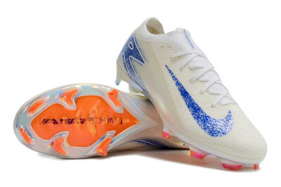Unisex Nike Air Zoom Mercurial Vapor 16 Elite FG Firm Ground Low-Tops Football Boots - Beige/Blue/Orange
