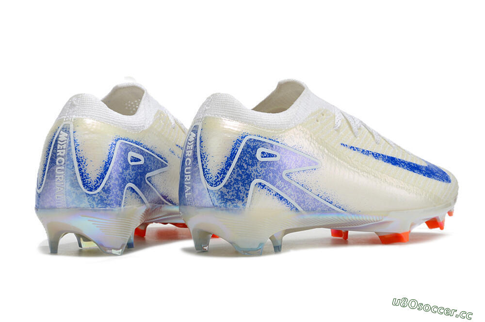 Unisex Nike Air Zoom Mercurial Vapor 16 Elite FG Firm Ground Low-Tops Football Boots - Beige/Blue/Orange 6