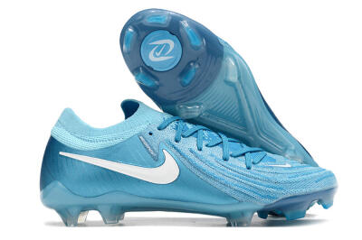 Men's Nike Phantom Luna Elite NU FG Firm Ground Low-Tops Football Boots - Light Blue/White