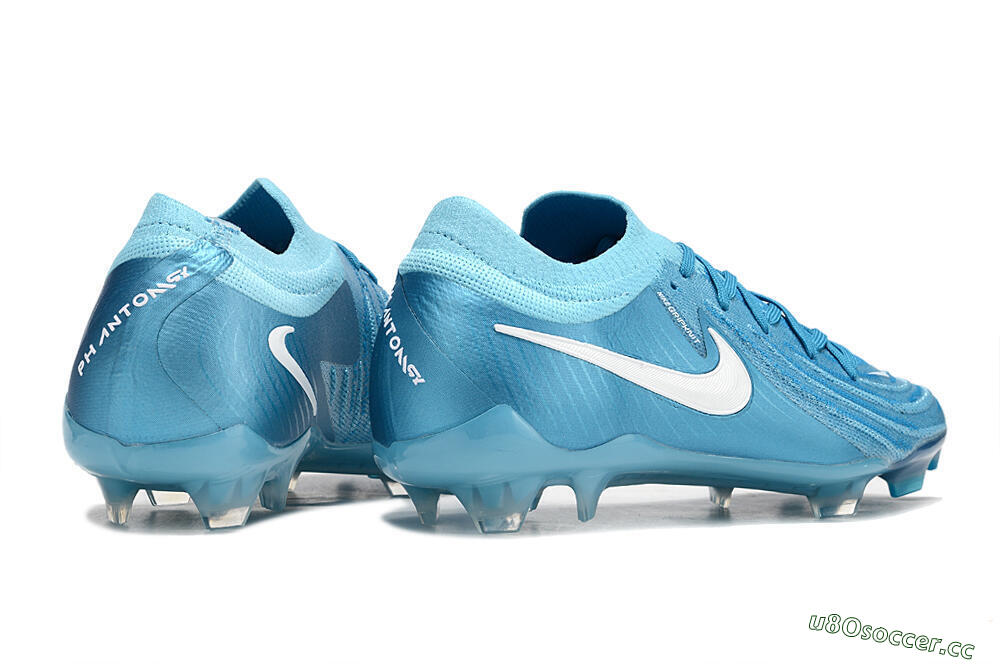 Men's Nike Phantom Luna Elite NU FG Firm Ground Low-Tops Football Boots - Light Blue/White 6
