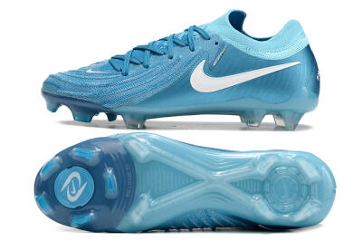 Men's Nike Phantom Luna Elite NU FG Firm Ground Low-Tops Football Boots - Light Blue/White