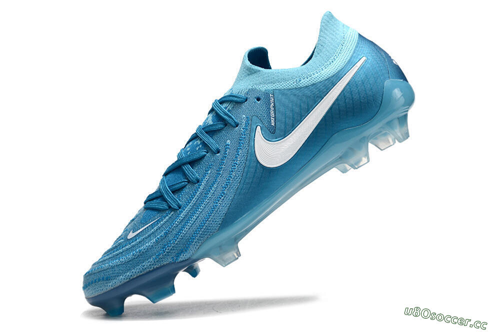 Men's Nike Phantom Luna Elite NU FG Firm Ground Low-Tops Football Boots - Light Blue/White 5