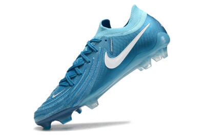 Men's Nike Phantom Luna Elite NU FG Firm Ground Low-Tops Football Boots - Light Blue/White