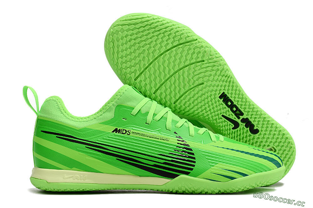 Men's Nike Air Zoom Mercurial Vapor 15 Pro IC Indoor & Futsal Low-Tops Football Shoes - Green/Black/Yellow 2
