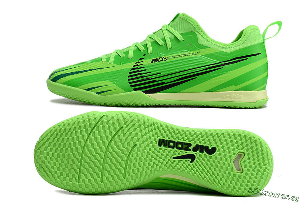 Men's Nike Air Zoom Mercurial Vapor 15 Pro IC Indoor & Futsal Low-Tops Football Shoes - Green/Black/Yellow 1